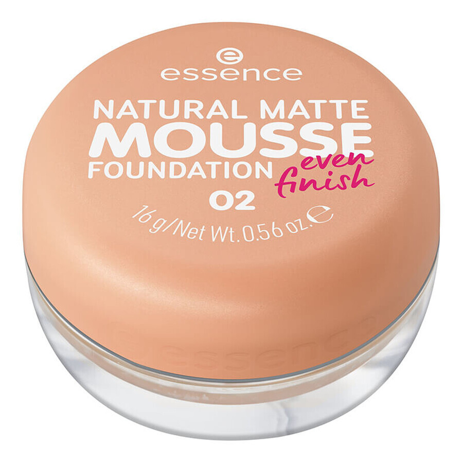 Fond de ten mat Natural Matte Mousse Foundation, 02, 16 g, Essence