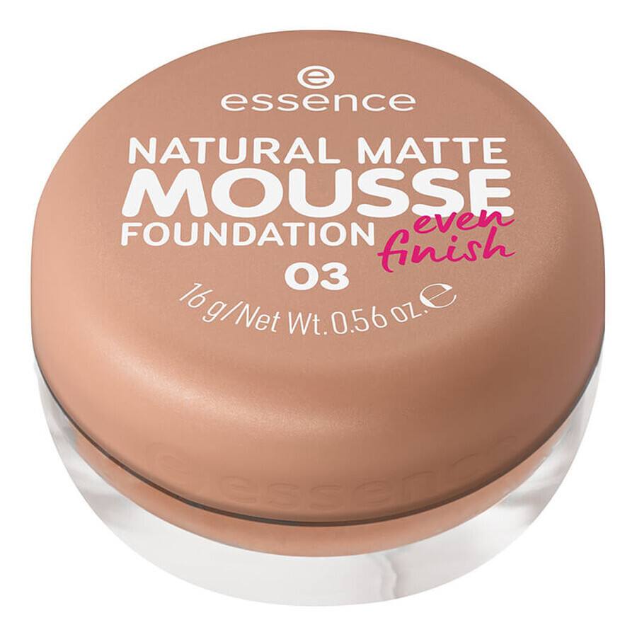 Natural Matte Mousse Foundation, 03, 16 g, Essence