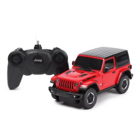 Voiture télécommandée Jeep Wrangler JL, échelle 1 à 24, rouge