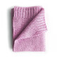 Couverture tricot&#233;e en coton mousse, 80x100 cm, Rosa, Tuxi Brands