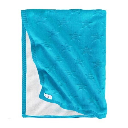 Couverture double tricot, 80x100 cm, Bleu, Tuxi Brands