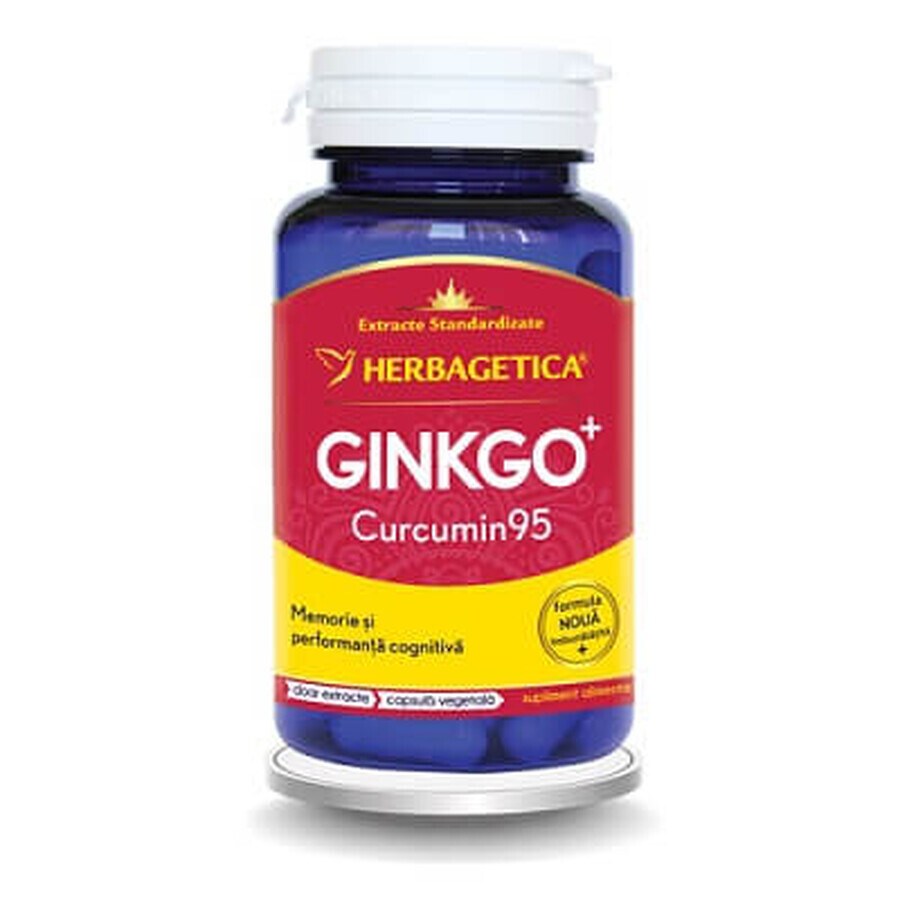 Gingko Curcumin95, 30 gélules, Herbagetica