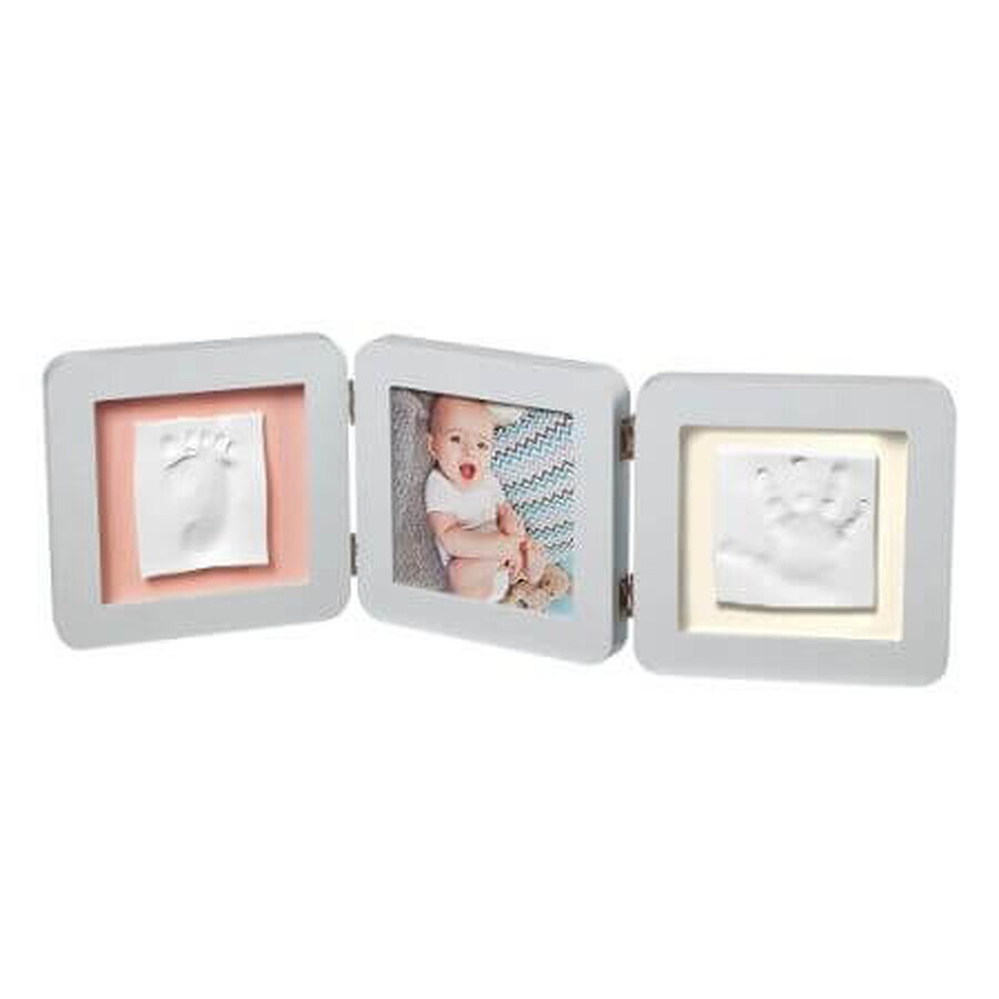 Portafoto essenziale bianco con doppia stampa, +0 mesi, Baby Art
