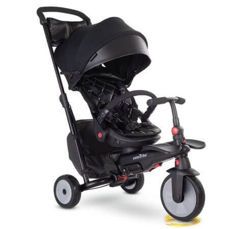 STR7 Smart Fold Urban, Schwarz, Smart Trike 7 in 1 faltbares Dreirad für Kinder