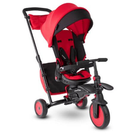 STR7 7 in 1 triciclo pieghevole per bambini, rosso, Smart Trike