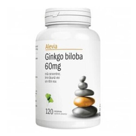 Ginkgo biloba 60 mg, 120 comprimés, Alevia