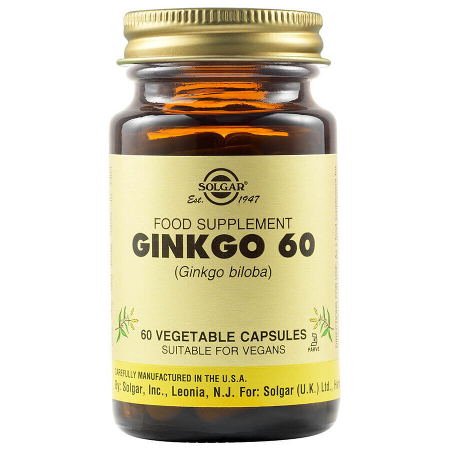Ginkgo Biloba 60, 60 gélules, Solgar Évaluations