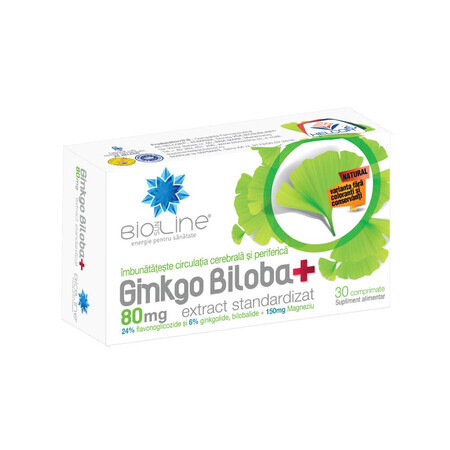 Ginkgo Biloba 80 mg, 30 comprimés, Helcor