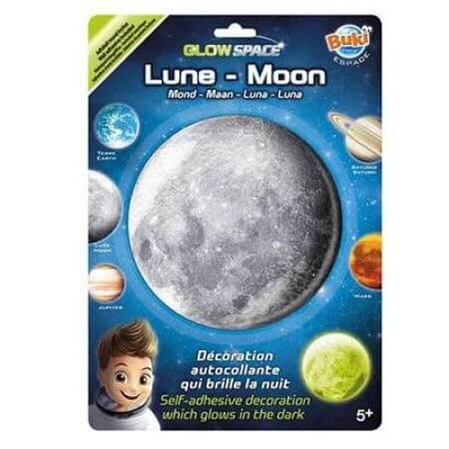 Décorations phosphorescentes, Lune, +5 ans, Buki