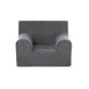 Fauteuil en velours pour enfants, Gris, Twindeco