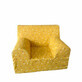 Chaise b&#233;b&#233; en coton, jaune moutarde et cerise, Twindeco
