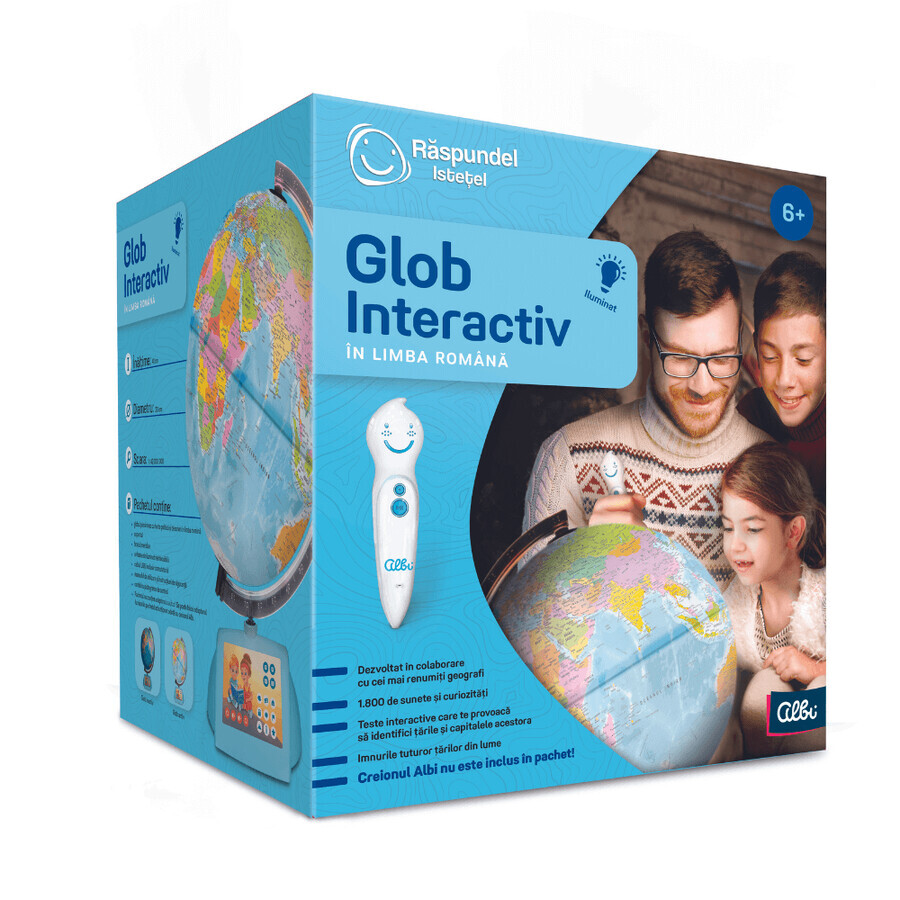 Globe interactif en roumain, +6 ans, Raspundel Istetel