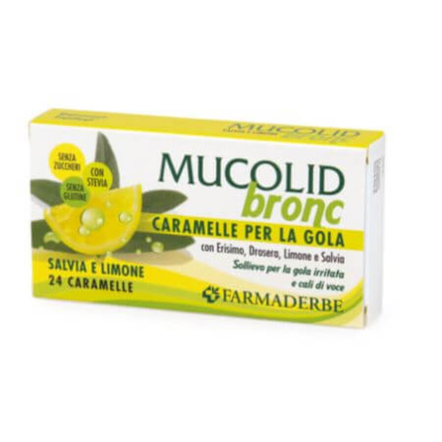 Caramel au citron Mucolid, 24 pièces, Farmaderbe