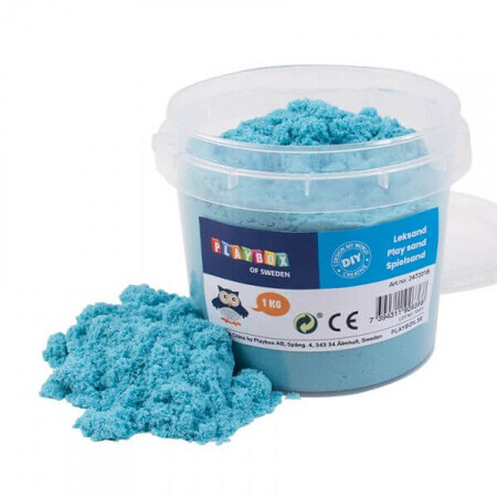 Sabbia cinetica Play Sand, 3 anni+, Azzurro, 1 kg, Playbox