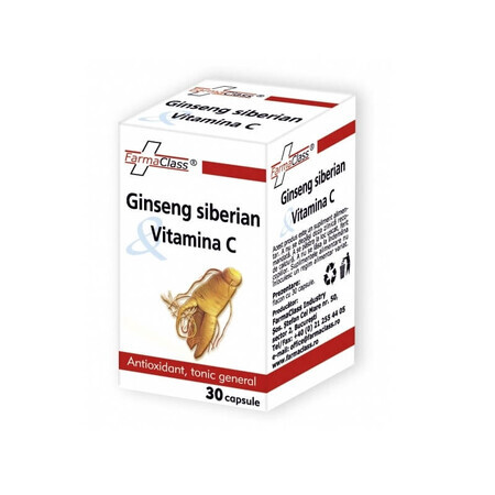 Ginseng siberian & Vitamina C, 30 capsule, FarmaClass