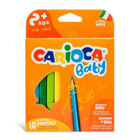 Set di 10 matite colorate Baby, +2 anni, Carioca