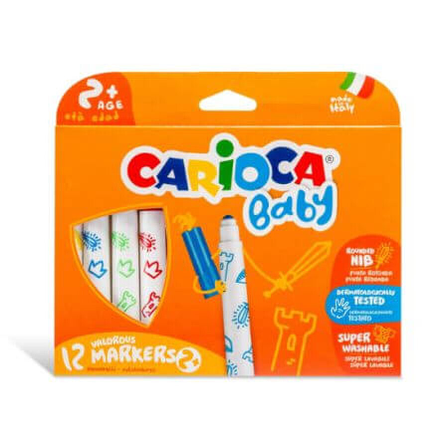 Set de 12 caryopses colorés pour bébé, +2 ans, Carioca