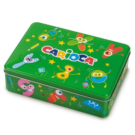 Carioca, set of 100 carioca crayons in metal box