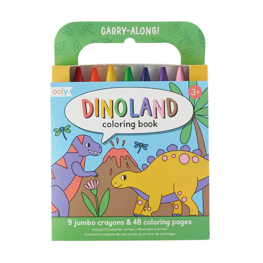 Set de livres de coloriage et de crayons, 3 ans et plus, Dinoland, Ooly