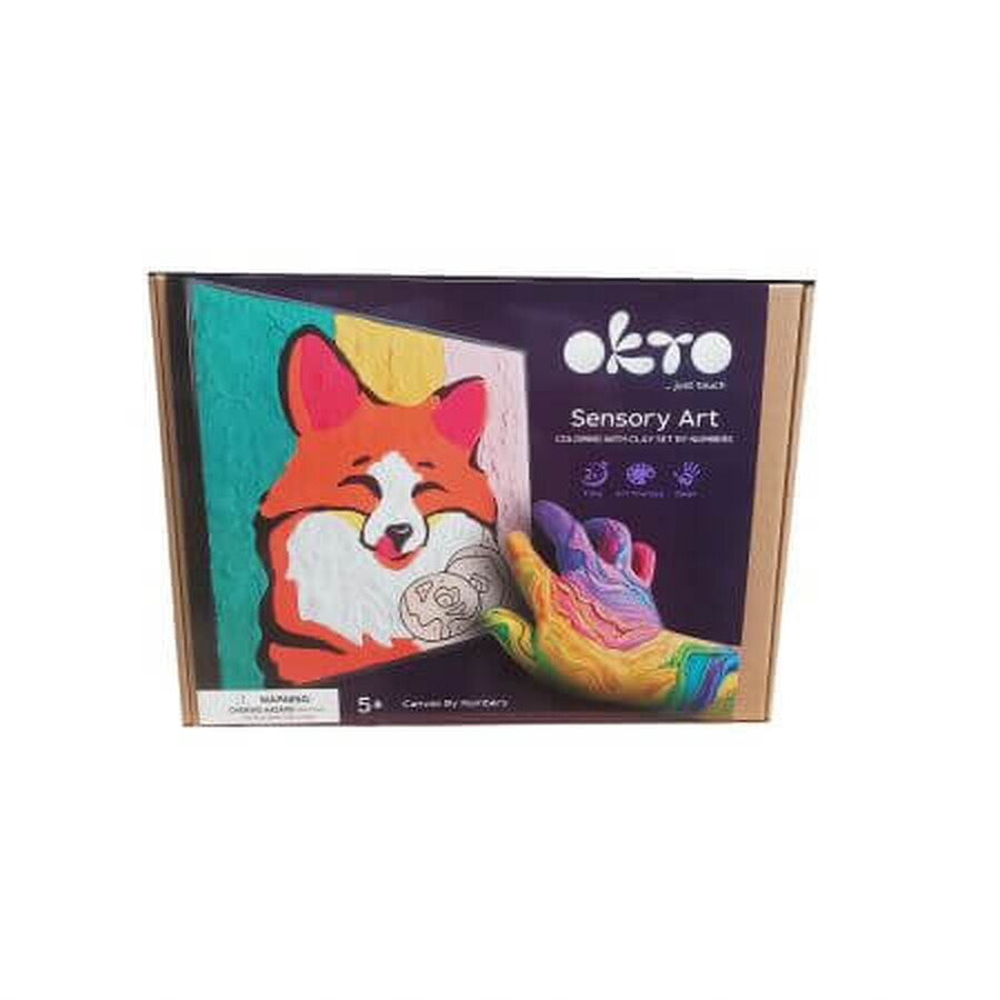 Set de coloriage avec de la pâte à modeler, 29 x 29 cm, +5 ans, Fox, Okto
