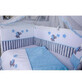 Set lenjerie patut pentru bebe120&#215;60 cm Elephant, 9 piese, gri-albastru, MyKids