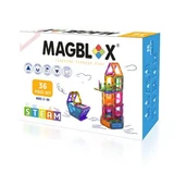Magnetic construction parts and accessories set, 36 pieces, Magblox