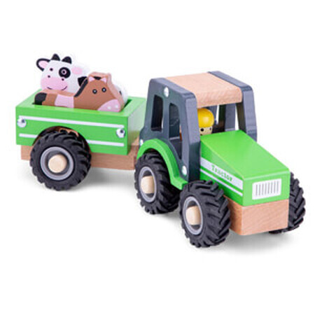 Tracteur avec remorque pour animaux, 18 mois et plus, New Classic Toys