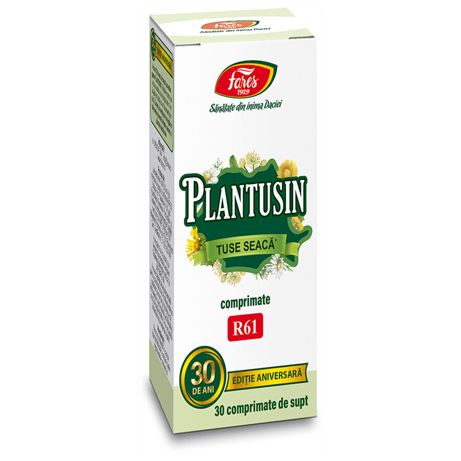 Plantusin Toux sèche R61, 30 comprimés à sucer, Fares