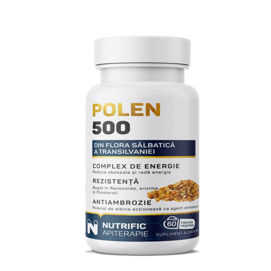 Pollen, 500 mg, 60 gélules végétales, Nutrific