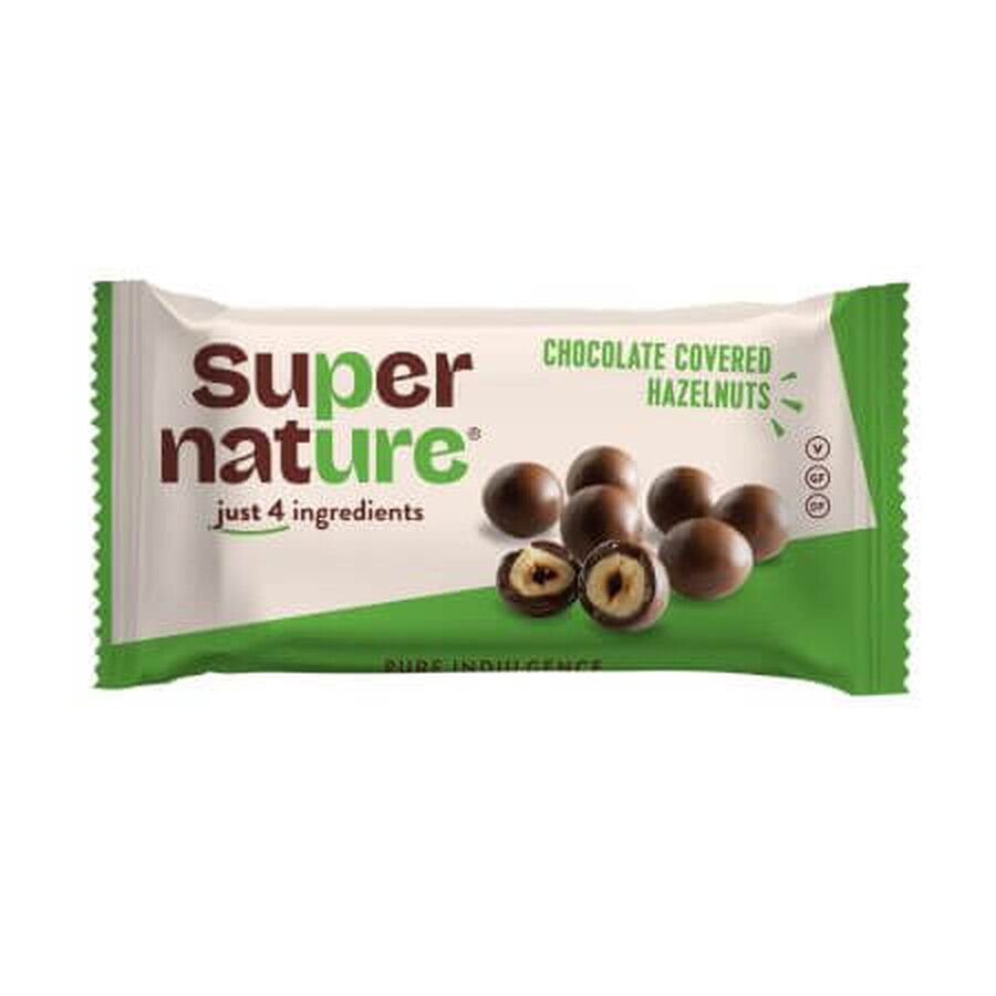 Cacahuètes enrobées de chocolat bio, 40 g, Super Nature