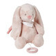 Jouet musical peluche lapin Pomme, 30 cm, Rose, Nattou