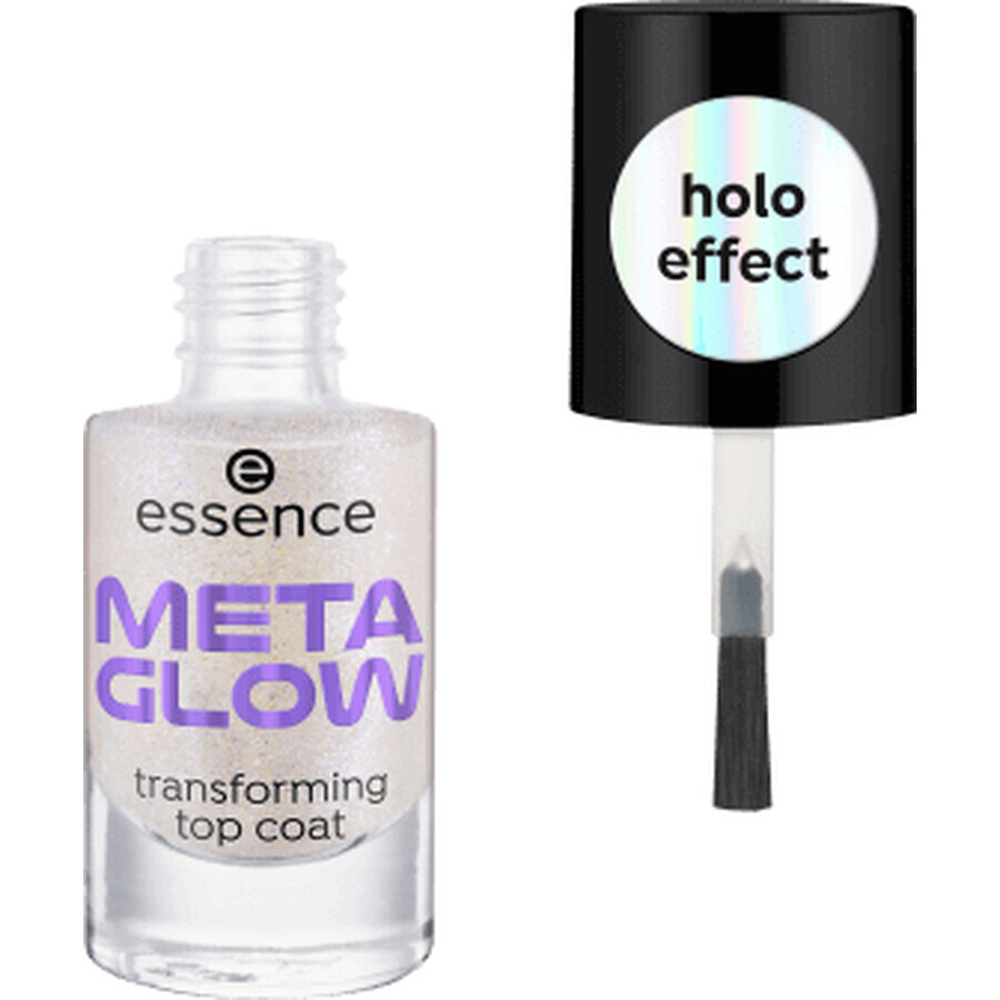 Vernis à ongles Meta Glow Multi-reflecting Top Coat, 8 ml, Essence