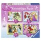 Puzzle Disney Princesse, + 4 ans, 4 puzzles, Ravensburger