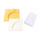 Set di 2 lenzuola per culla + copertina impermeabile, 120x60 cm, giallo/crema, Fic Baby