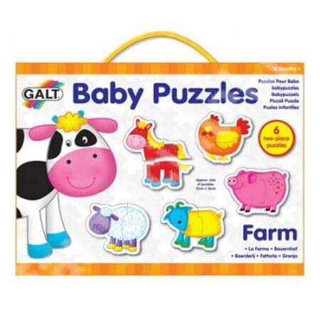 Set di 6 puzzle per bambini, 2 pezzi, Galt
