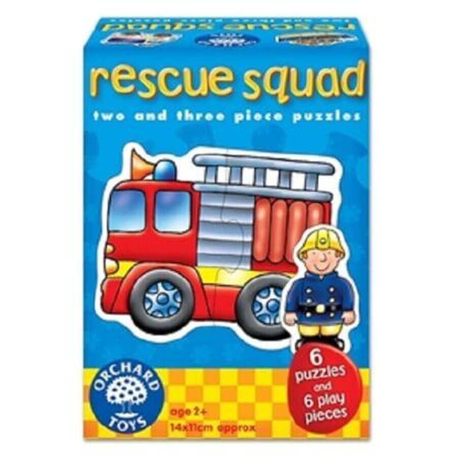 Set di 6 puzzle Squadra di soccorso 2 e 3 pezzi, Orchard Toys