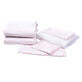 Ensemble complet de draps et de couvertures de lit, 120 x 60 cm, mod&#232;le Pink Stars, Fic Baby