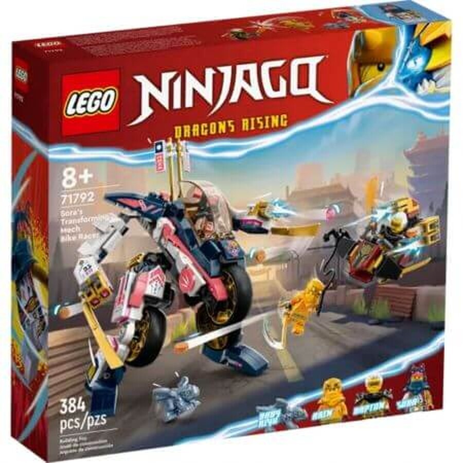 Lego Ninjago Sister's Transformer Robot Speed Bike Creation Set, +8 ans, 71792, Lego