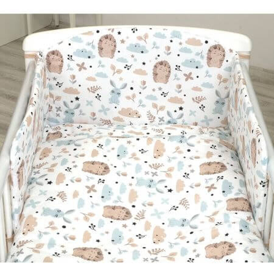 Parure de lit avec protection latérale, lapin, 120 x 60 cm, Amy