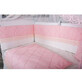 Ensemble de lit pour b&#233;b&#233; avec baldaquin Squars, 11 pi&#232;ces, blanc-rose, 120&#215;60 cm, MyKids