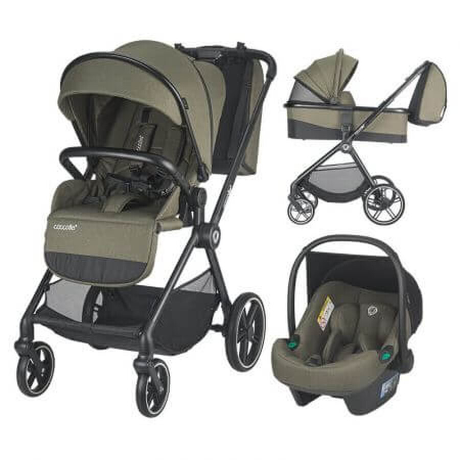 Poussette 3 en 1 pour enfants Lissia, Moss Green, Coccolle