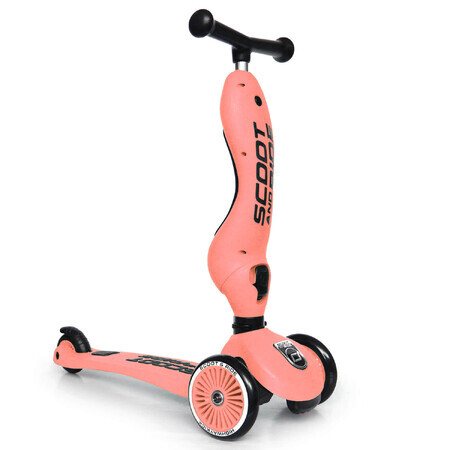 Trotineta pentru copii transformabila 2 in 1 Highwaykick, 1 - 5 ani, Peach, Scoot & Ride