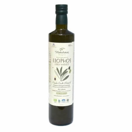 Huile d'olive extra vierge biologique Early Harvest, 750 ml, Liophos