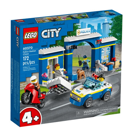 Poursuite policière Lego City, 4 ans et +, 60370, Lego