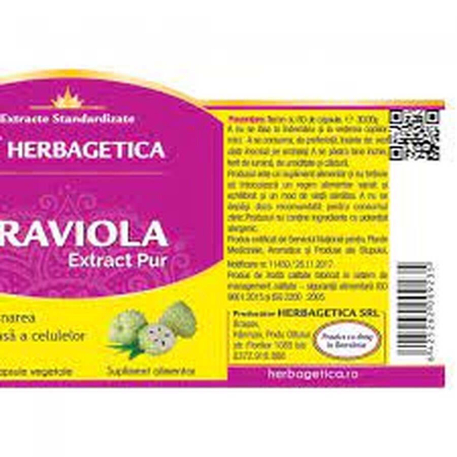 Graviola, 60 gélules, Herbagetica
