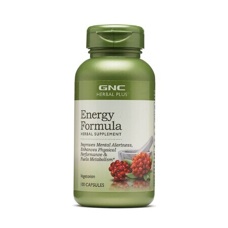 Herbal Plus Energy Formula (184402), 100 capsules, GNC