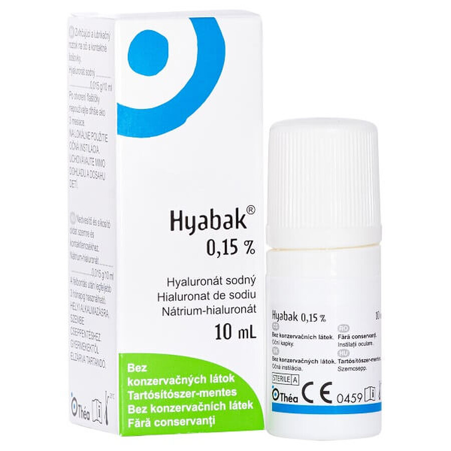 Hyabak 0,15% solution oculaire, 10 ml, Thea