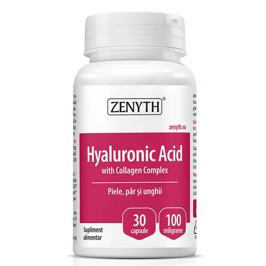 Acide hyaluronique avec complexe de collagène, 30 gélules, Zenyth