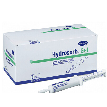 Gel d'hydrosorb en seringue 15 ml, 10 seringues (900844), Hartmann