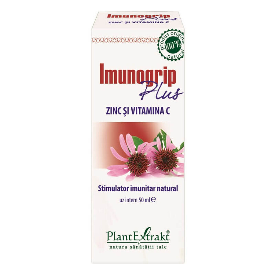 Imunogrip Plus Zinc et Vitamine C, 50 ml, Plant Extrakt